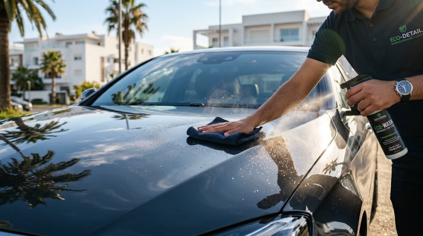 Lavage sans eau écologique et économie d'eau au Maroc